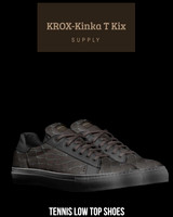 Tennis Low Top Sneakers: KROX Black