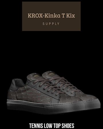 Tennis Low Top Sneakers: KROX Black