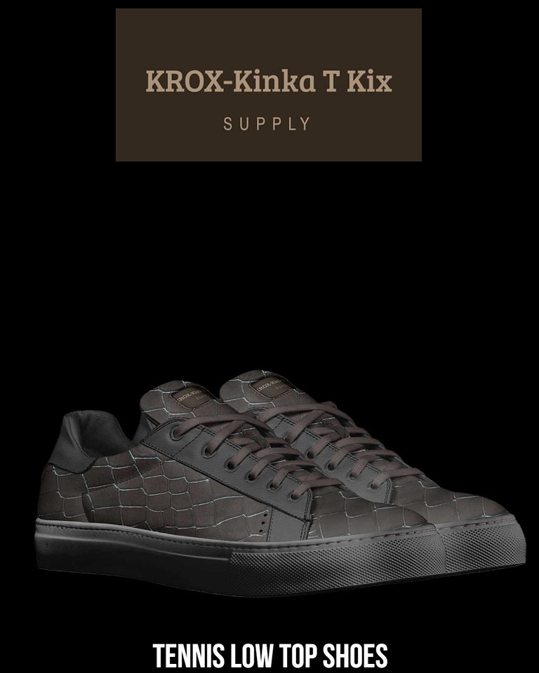 Tennis Low Top Sneakers: KROX Black