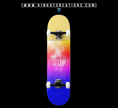 Skateboard: #WOKE (pink)
