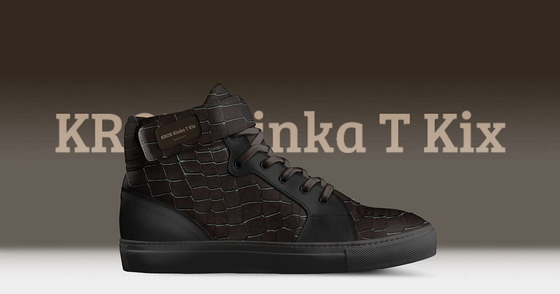 Basketball High Tops With Straps (Black): KROX
