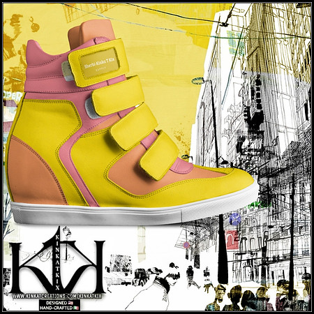 Velcro Wedge Sneakers: Sherbi
