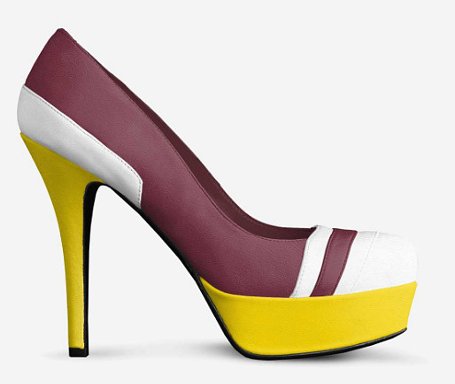 Striped Platform Pumps - Trojan