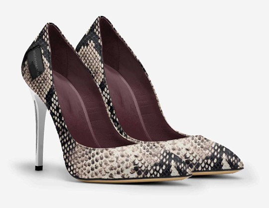 ($229 Full Cut High Heels: Python