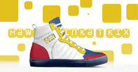 Retro Basketball High Top Shoes (Blue): Hawks