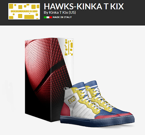 Retro Basketball High Top Shoes (Blue): Hawks