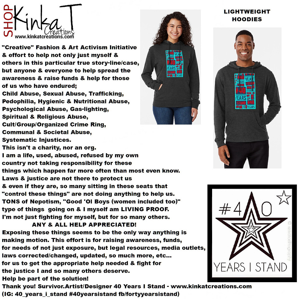 40 YEARS I STAND (Turquoise, Red, Navy)