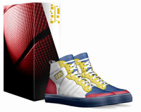Retro Basketball High Top Shoes (Blue): Hawks