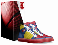 Retro Basketball High Top Shoes (Red): Hawks