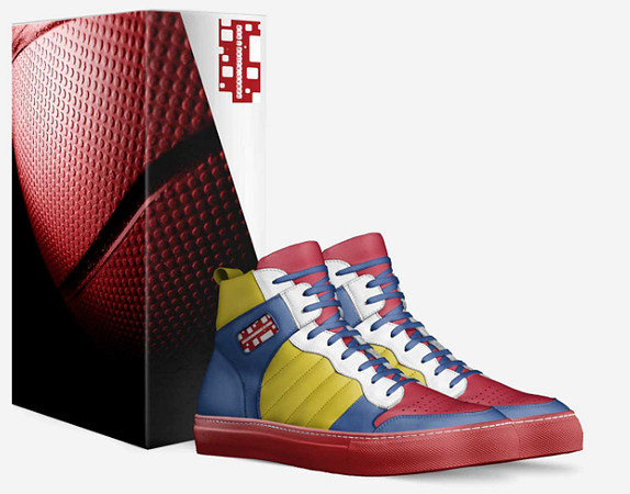 Retro Basketball High Top Shoes (Red): Hawks