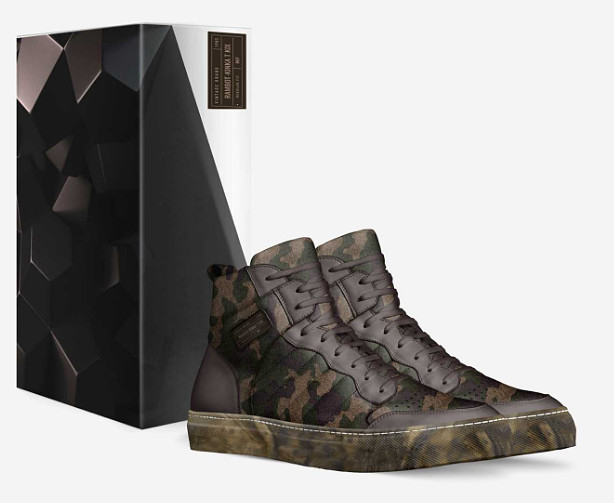 Retro Basketball Sneakers (Camo Brown)