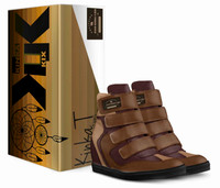 Velcro Wedge Sneakers: B3AR Brown