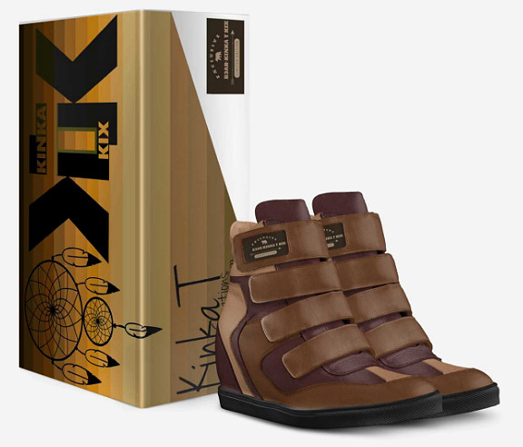 Velcro Wedge Sneakers: B3AR Brown