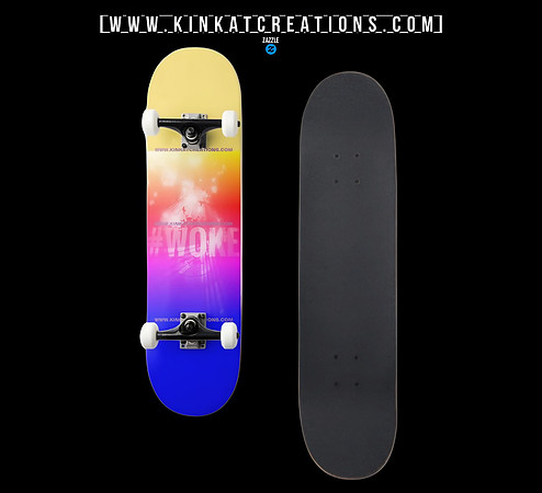 Skateboard: #WOKE (pink)