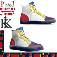 Retro Basketball High Top Shoes (Blue): Hawks