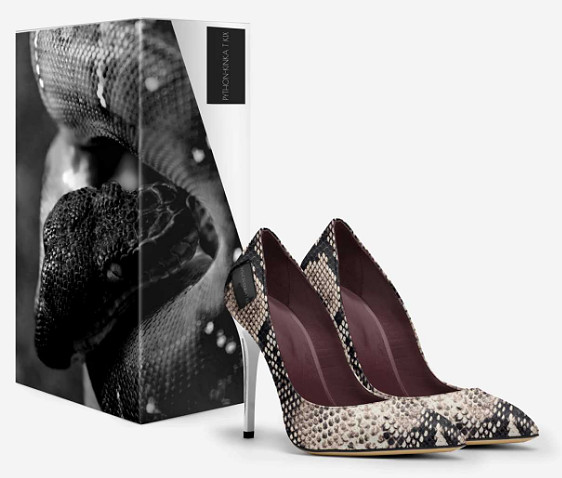 ($229 Full Cut High Heels: Python