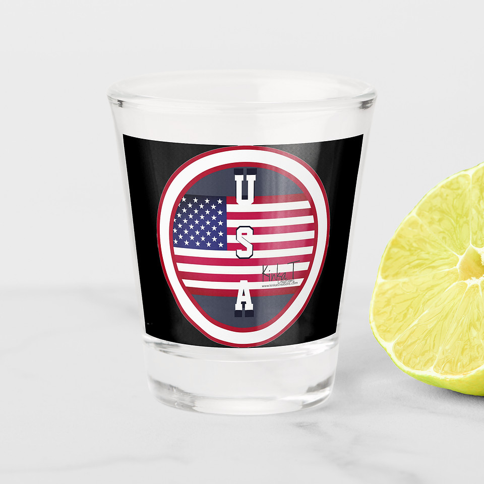U.S.A. Kinka T Creations Shot Glass