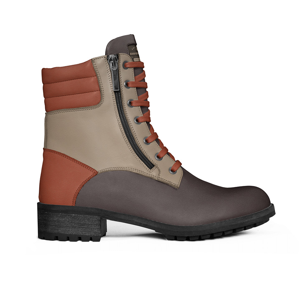 Zip Military Boots: B3AR Brown