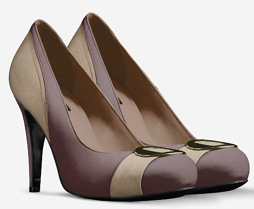Stiletto Buckle High Heels: Brown Betty