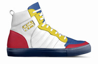 Retro Basketball High Top Shoes (Blue): Hawks