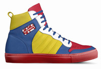 Retro Basketball High Top Shoes (Red): Hawks