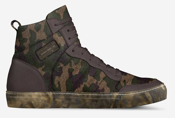 Retro Basketball Sneakers (Camo Brown)