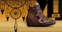 Velcro Wedge Sneakers: B3AR Cognac