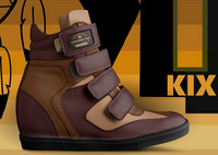 Velcro Wedge Sneakers: B3AR Cognac