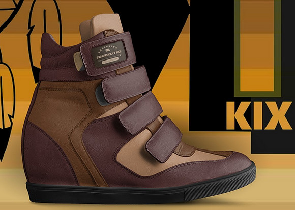 Velcro Wedge Sneakers: B3AR Cognac