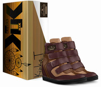 Velcro Wedge Sneakers: B3AR Cognac