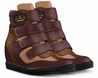 Velcro Wedge Sneakers: B3AR Cognac