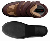 Velcro Wedge Sneakers: B3AR Cognac