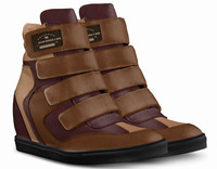Velcro Wedge Sneakers: B3AR Brown