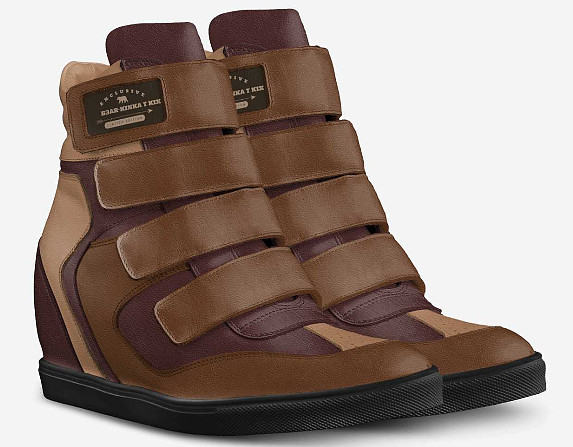 Velcro Wedge Sneakers: B3AR Brown