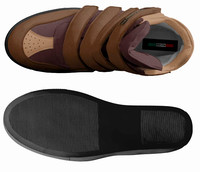 Velcro Wedge Sneakers: B3AR Brown