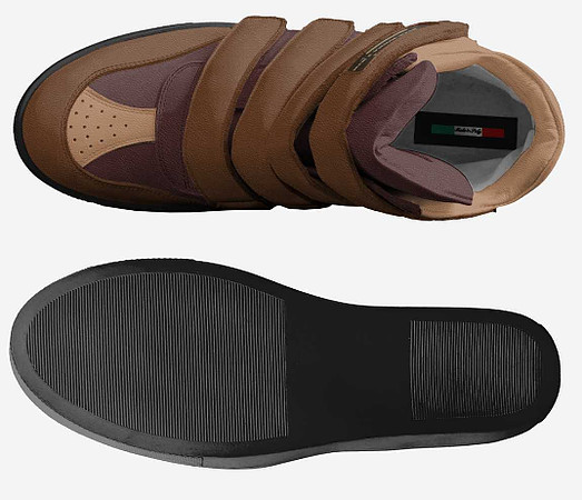 Velcro Wedge Sneakers: B3AR Brown
