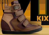 Velcro Wedge Sneakers: B3AR Brown