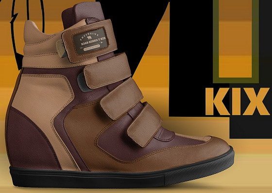 Velcro Wedge Sneakers: B3AR Brown