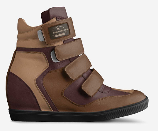 Velcro Wedge Sneakers: B3AR Brown