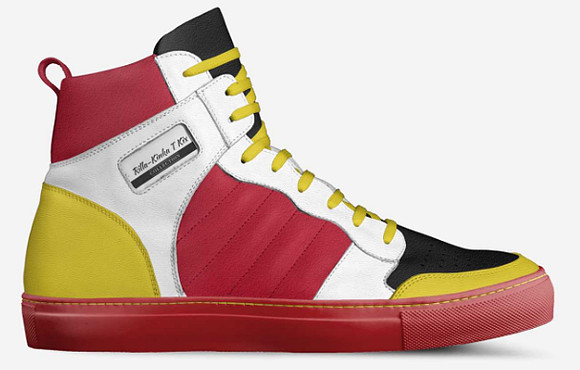 Retro Basketball High Top Shoes (Red): Rilla