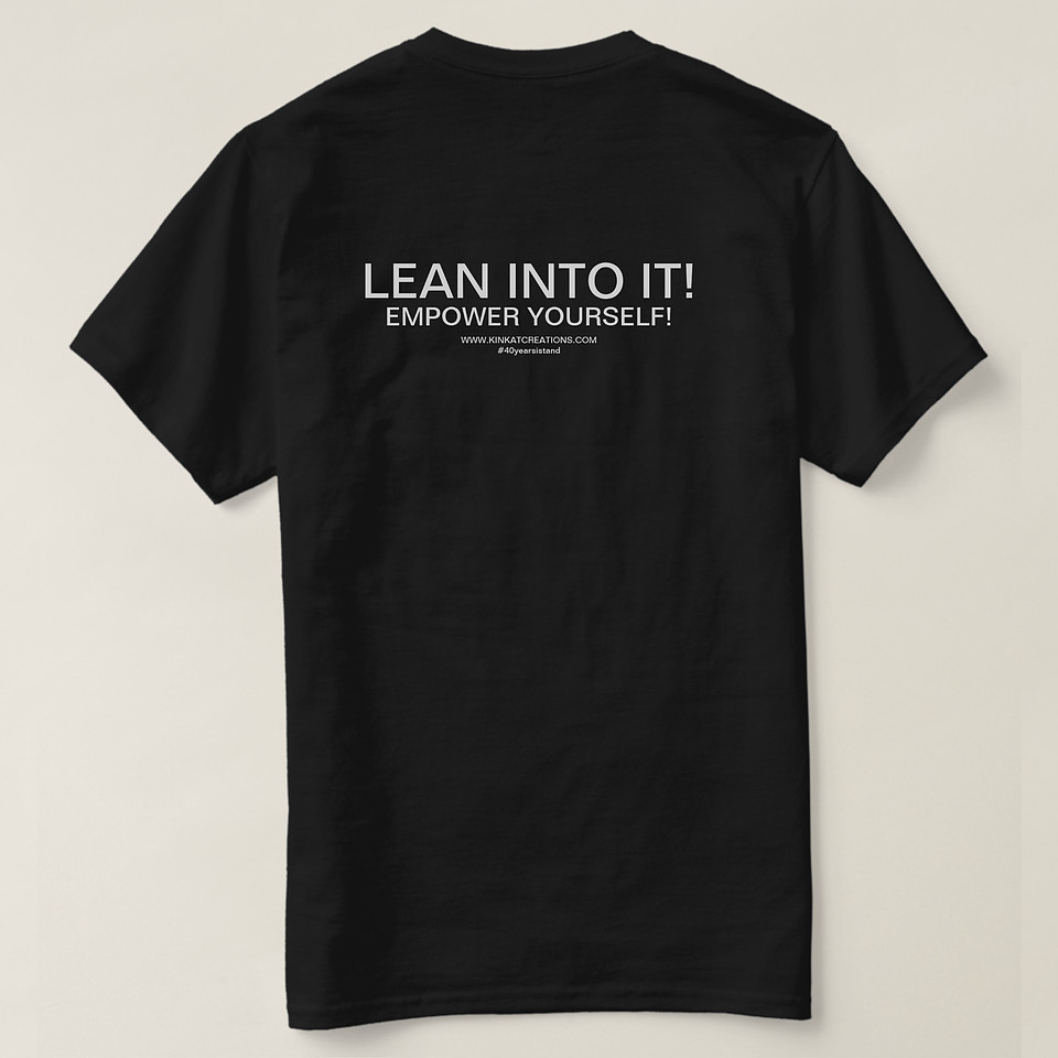 ($30.50) Basic Dark T-Shirt: Lean Into It!