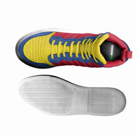 Retro Basketball High Top Shoes (White): Hawks