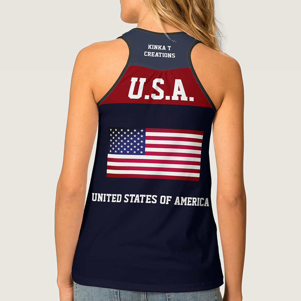 ($58.20) Racerback Tank Top: U.S.A.