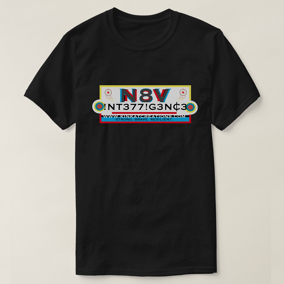 ($31.70) Basic Dark T-Shirt: N8V !NT377!G3NC3