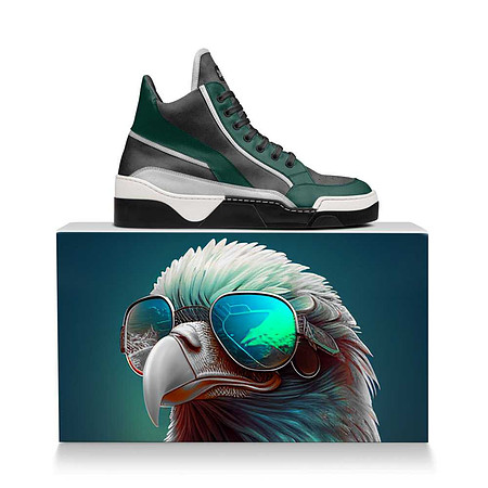 ($239) Elite Cut High Top Sneakers: 3AG73