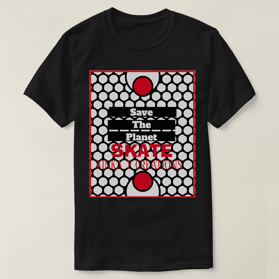 ($29.10) Basic Dark T-Shirt: Save The Planet. Skate
