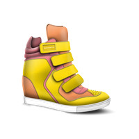 Velcro Wedge Sneakers: Sherbi