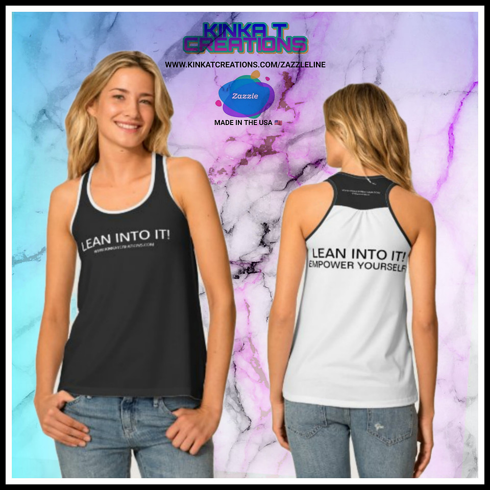 Lean Into It! Empower Yourself! - Racerback Tank Top