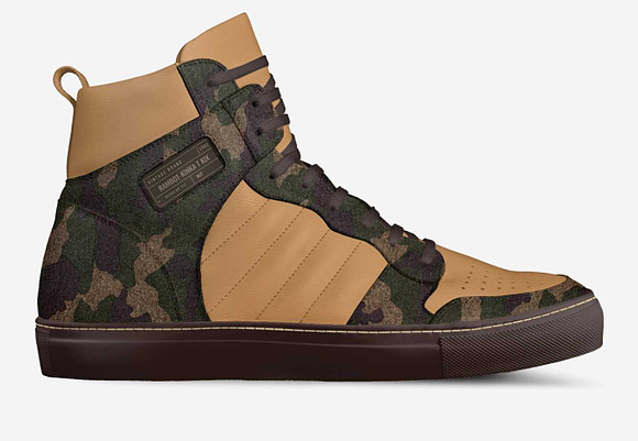 ($219) Retro Basketball High Tops: Rambot (tan)