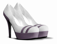 Striped Platform Pumps